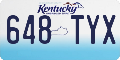 KY license plate 648TYX