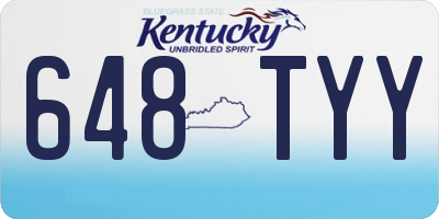 KY license plate 648TYY