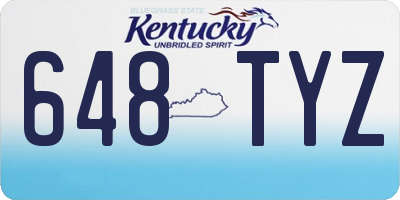 KY license plate 648TYZ