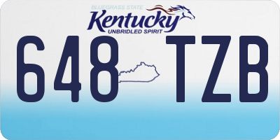 KY license plate 648TZB