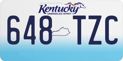 KY license plate 648TZC