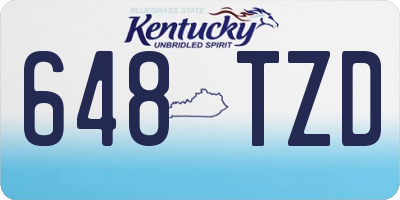 KY license plate 648TZD