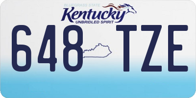 KY license plate 648TZE