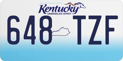 KY license plate 648TZF