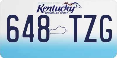 KY license plate 648TZG