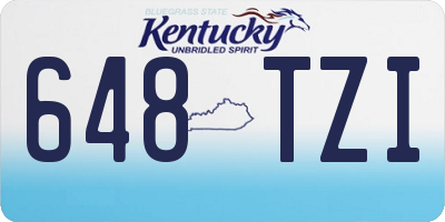 KY license plate 648TZI