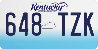KY license plate 648TZK