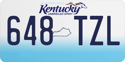 KY license plate 648TZL