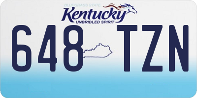 KY license plate 648TZN