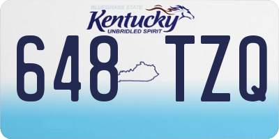 KY license plate 648TZQ