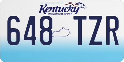 KY license plate 648TZR