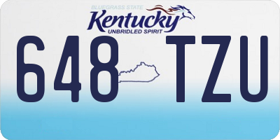 KY license plate 648TZU