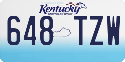 KY license plate 648TZW
