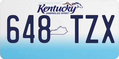 KY license plate 648TZX