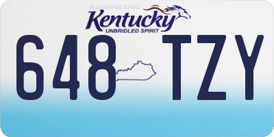 KY license plate 648TZY
