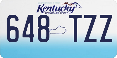 KY license plate 648TZZ