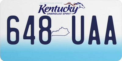 KY license plate 648UAA