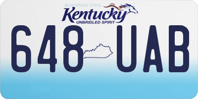 KY license plate 648UAB