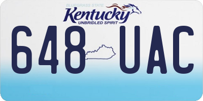 KY license plate 648UAC