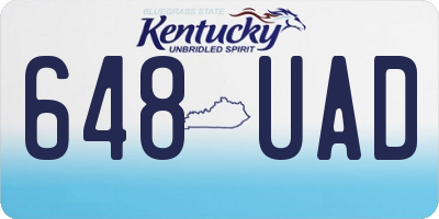 KY license plate 648UAD