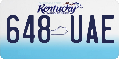 KY license plate 648UAE