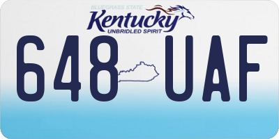 KY license plate 648UAF