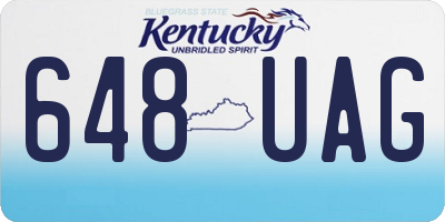 KY license plate 648UAG