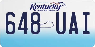 KY license plate 648UAI
