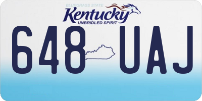KY license plate 648UAJ