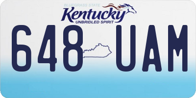 KY license plate 648UAM