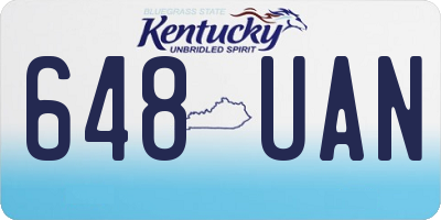 KY license plate 648UAN