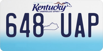 KY license plate 648UAP