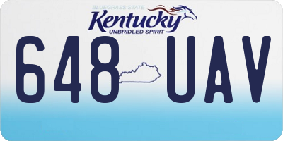 KY license plate 648UAV