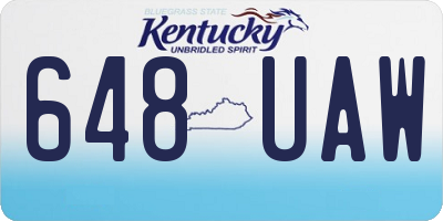 KY license plate 648UAW