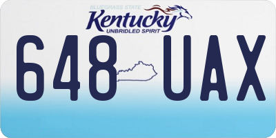 KY license plate 648UAX