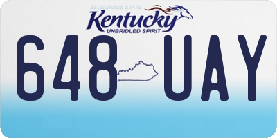 KY license plate 648UAY