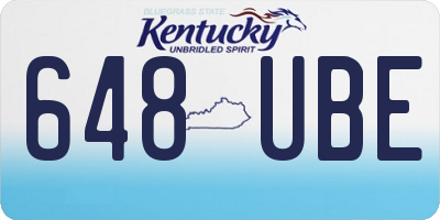 KY license plate 648UBE