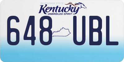 KY license plate 648UBL