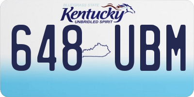 KY license plate 648UBM