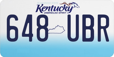 KY license plate 648UBR