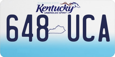 KY license plate 648UCA