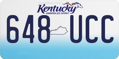 KY license plate 648UCC