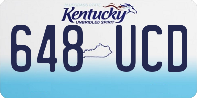 KY license plate 648UCD