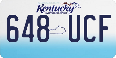 KY license plate 648UCF