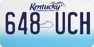KY license plate 648UCH