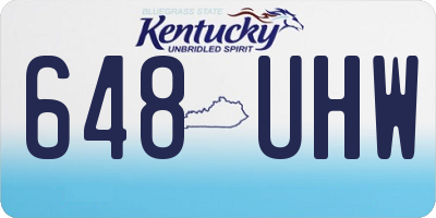 KY license plate 648UHW