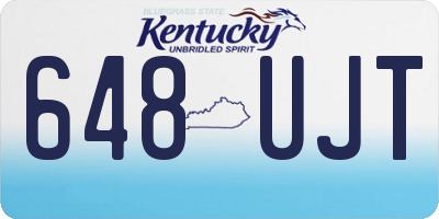 KY license plate 648UJT