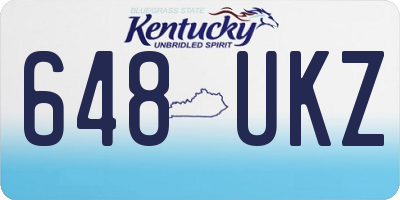 KY license plate 648UKZ