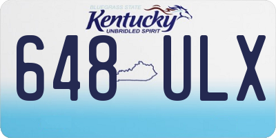 KY license plate 648ULX