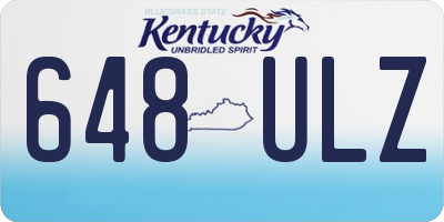 KY license plate 648ULZ